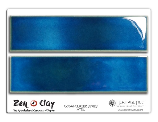 Sample Card - Midnight Blue Godai Glazed 9" Field Tile
