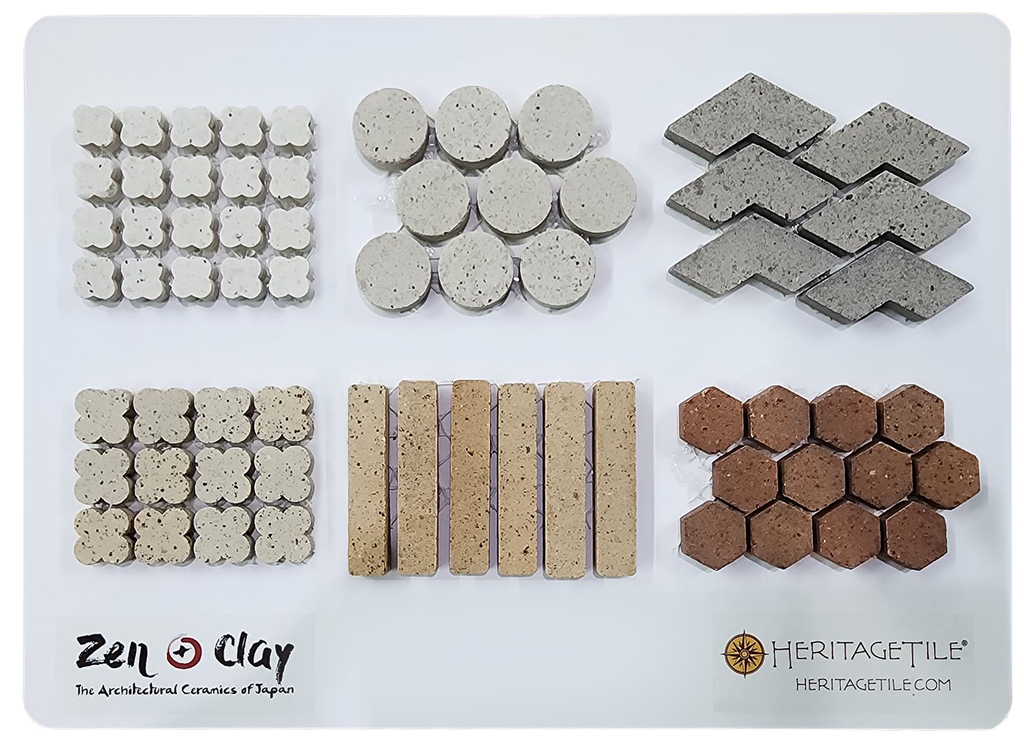 Zen+Clay Hanami mosaic combination sample card | Heritage Tile